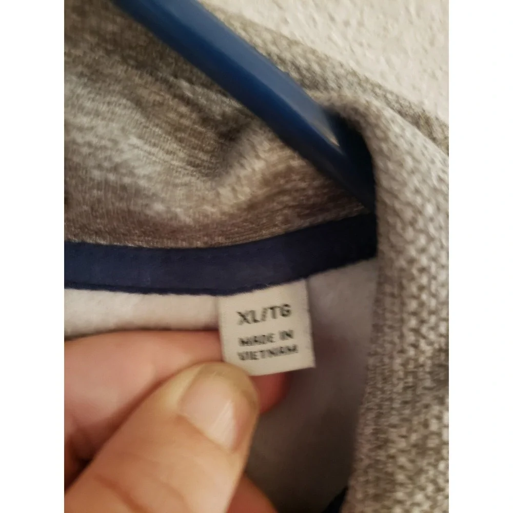ORVIS Blue & Gray Bonded Mesh Full Zip Fleece‎ Jacket Zip Pockets XL